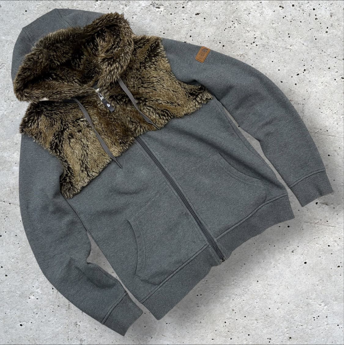 [90] 노스페이스 레딩 퍼 후드집업 그레이 B693 상품이미지1