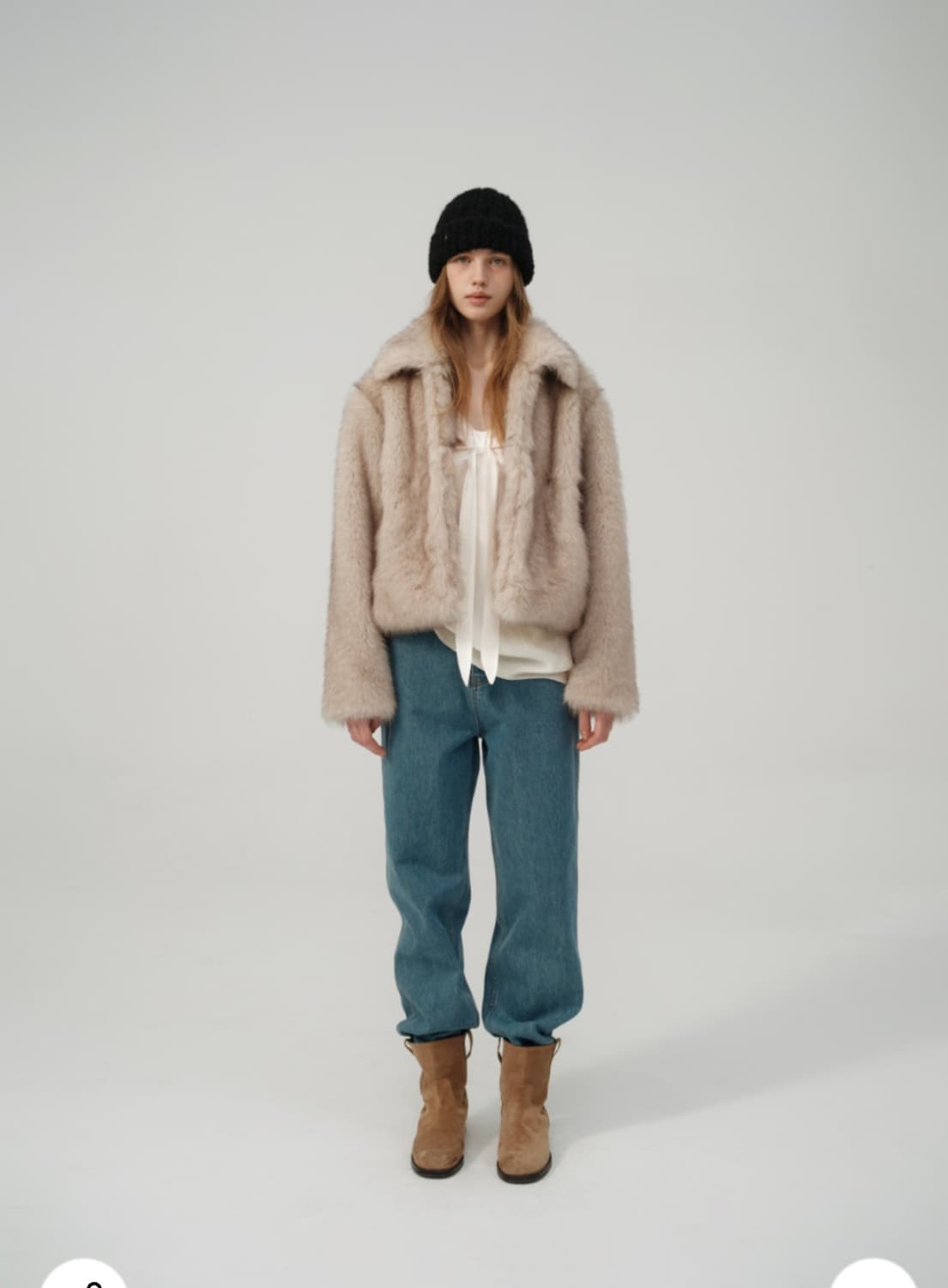 더바넷 차콜 부클 니트 비니 상품이미지2