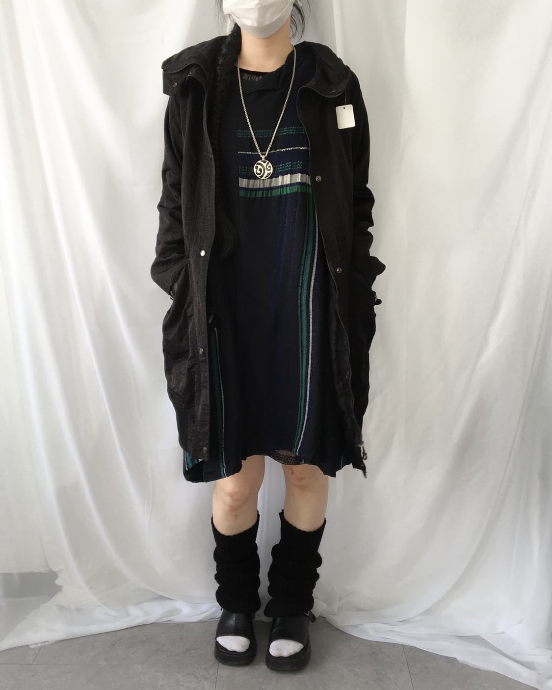 Pattern point unbalanced onepiece 상품이미지8