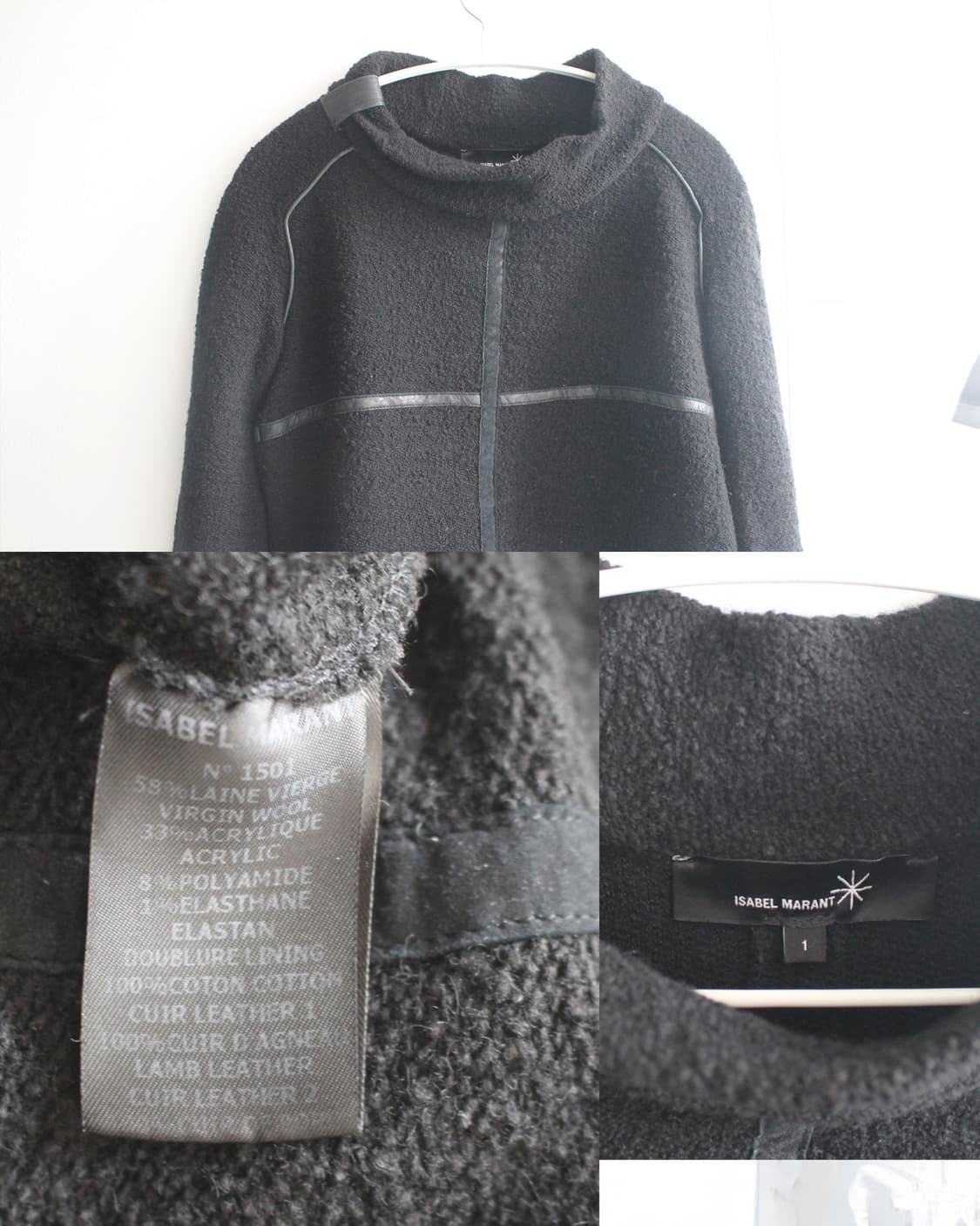 isabel marant leather lined wool knit  상품이미지3