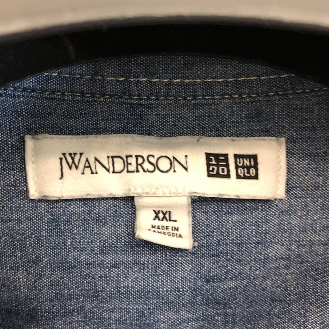 유니클로 JW앤더슨 샴브레이 반팔셔츠 XXL 상품이미지5