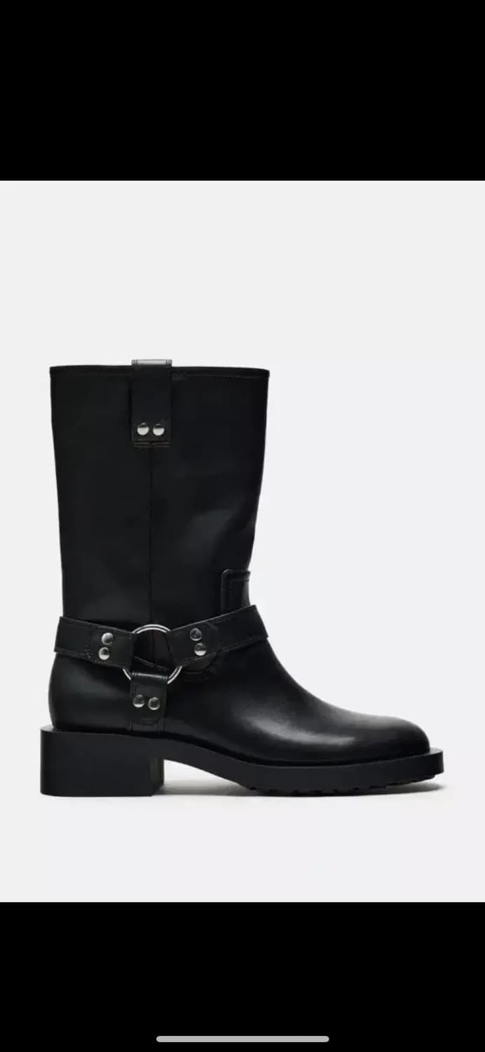 자라 플랫 바이커 앵클부츠 2179/310 BLACK 37 상품이미지1