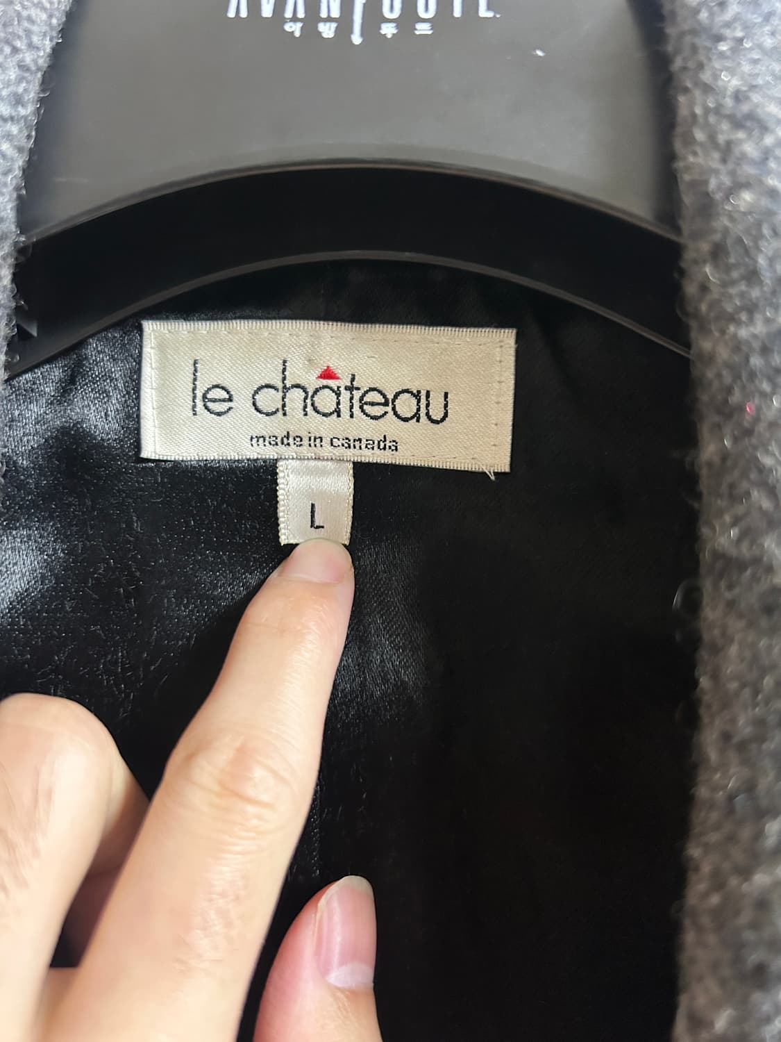 [Le Château] 빈티지 차콜 울 블렌드 더블 코트 상품이미지4