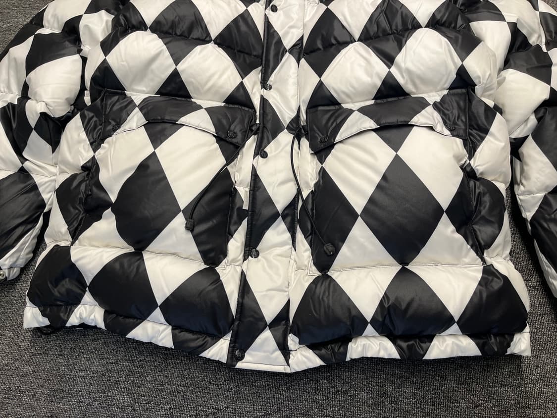 [105] FETCH SUNDAY 패치 다이아몬드 패턴 후드 패딩 L 상품이미지3