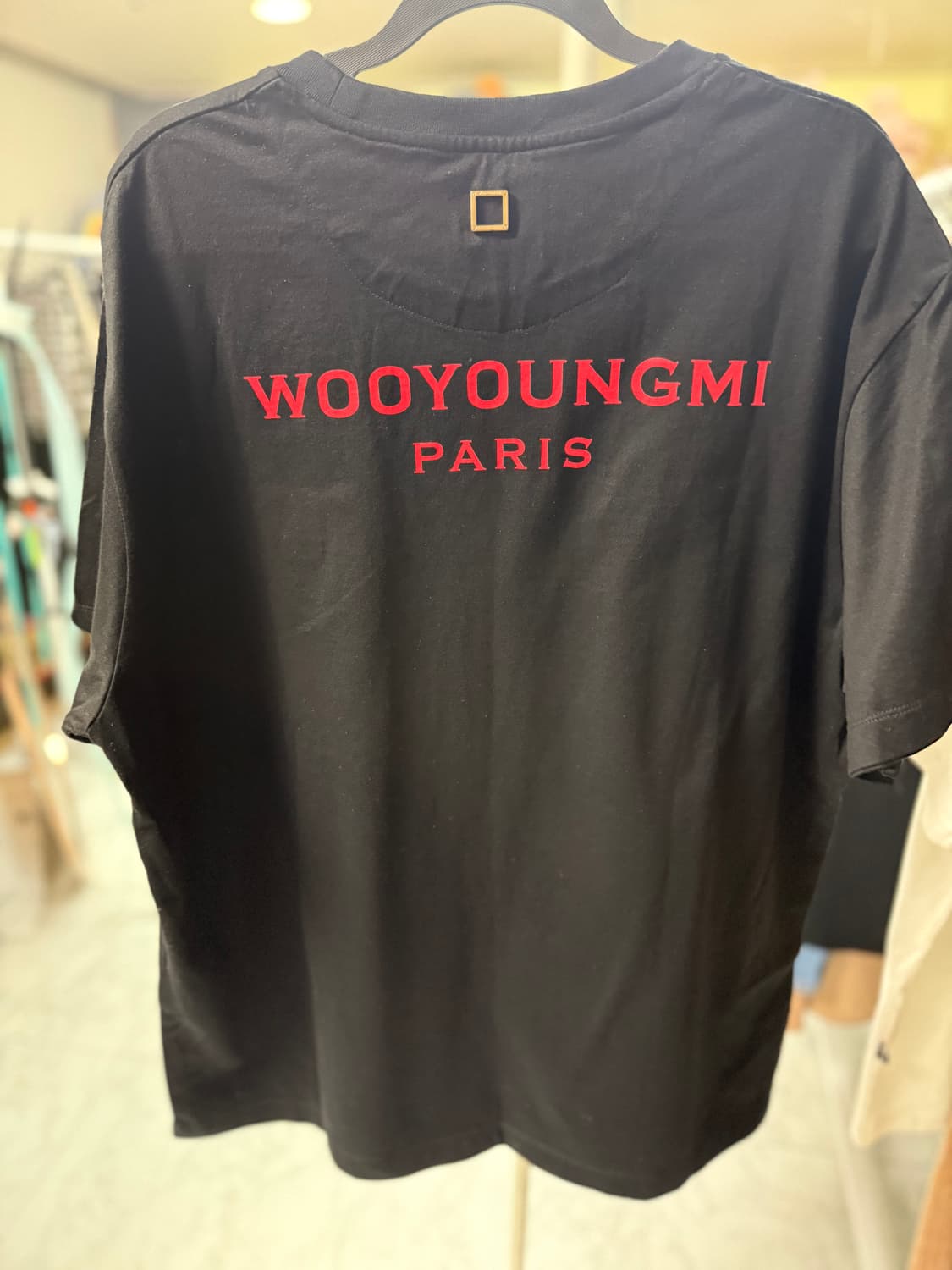 우영미 블랙 반팔티 46 실착(XL) 상품이미지2