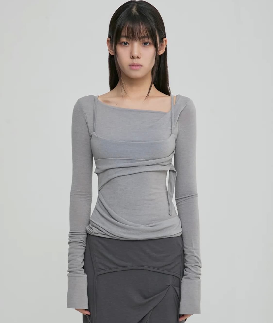 플레이업 레이어드 긴팔 Layered Bustier Long Sleeve 상품이미지1