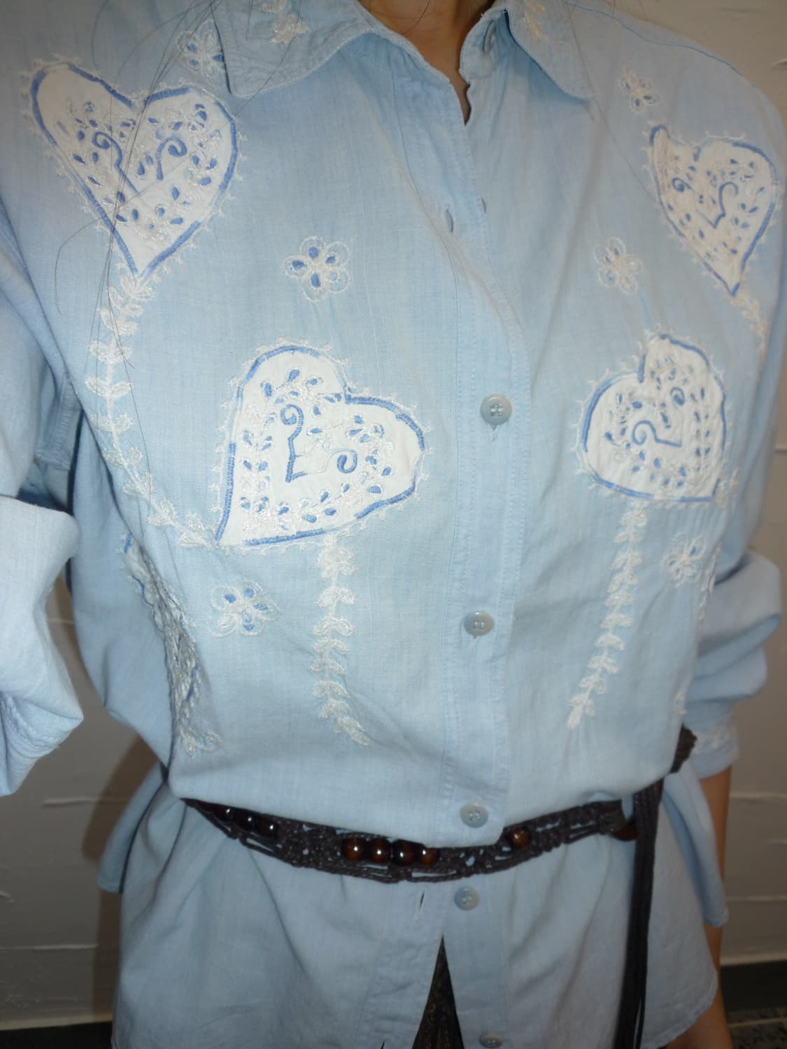 Heart skyblue shirts 상품이미지2