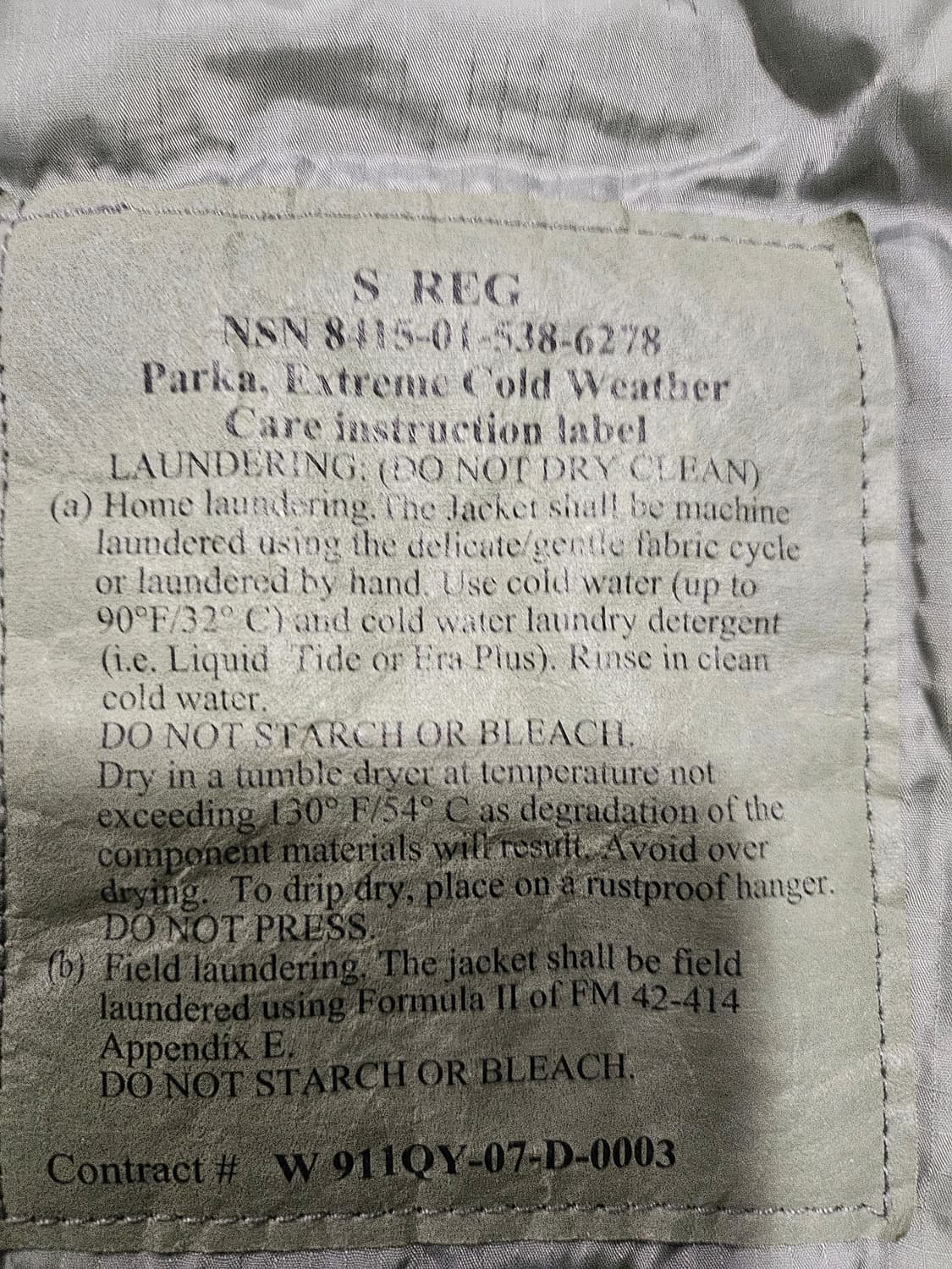 미군오리지날 레벨7 프로마로프트  상품이미지3