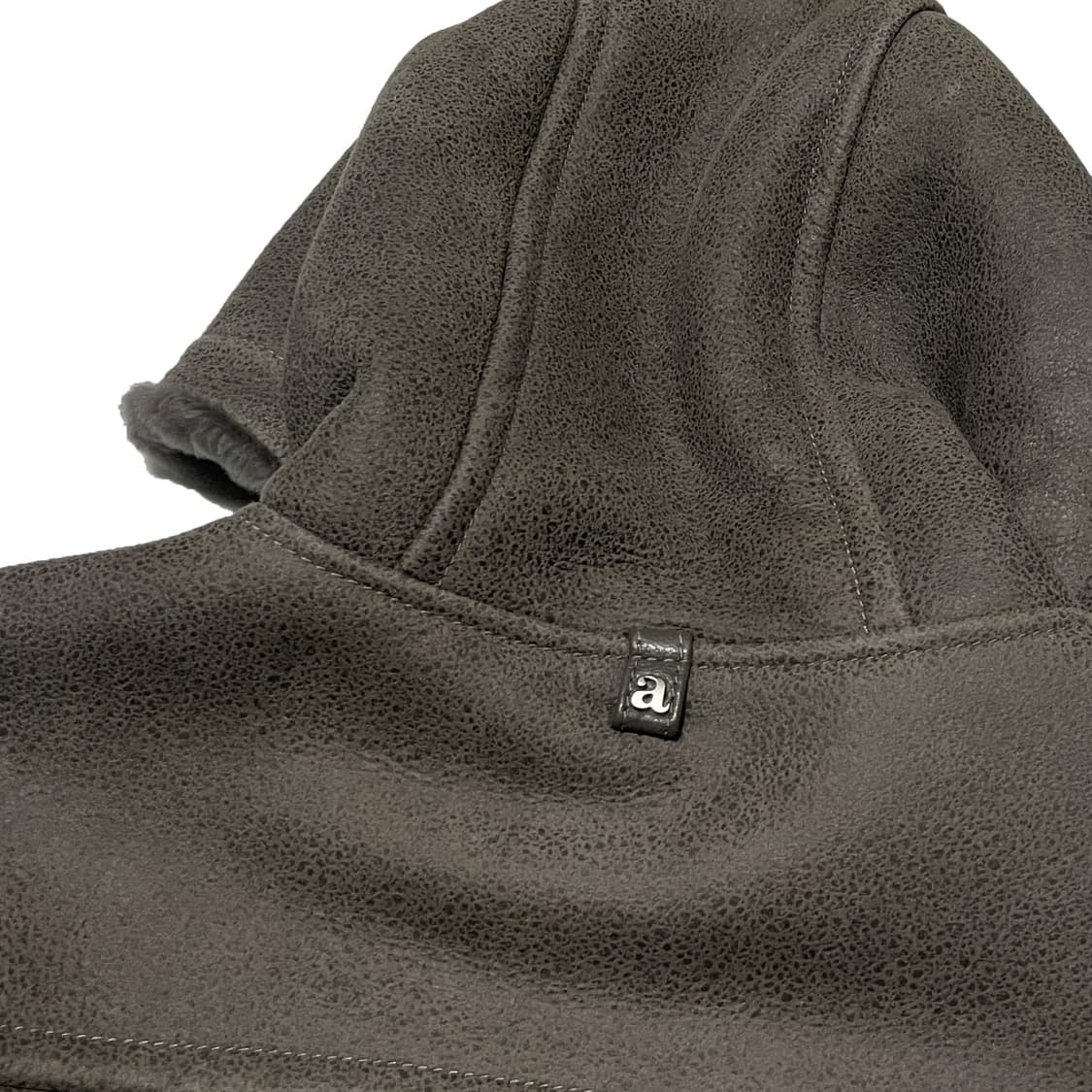 알레그리 무톤 레더 후드 집업 무스탕 상품이미지6