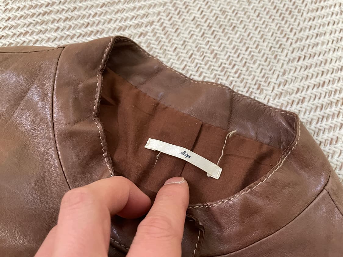 Ships 쉽스 양가죽 페이딩 레더자켓  상품이미지4