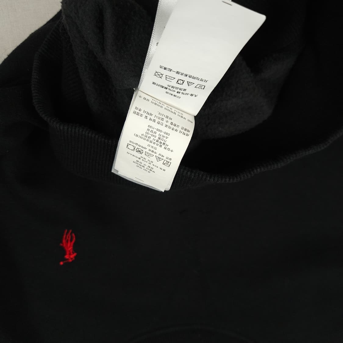 S(90) 폴로 랄프로렌 기모 롱슬리브 블랙 상품이미지5