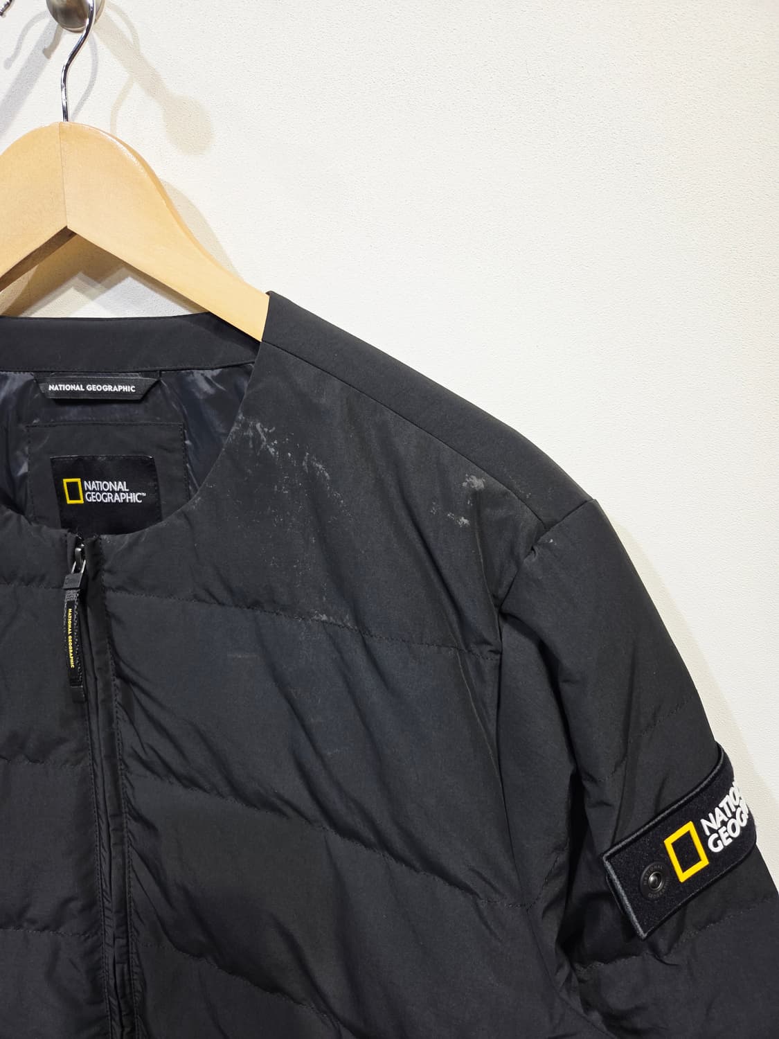 내셔널지오그래픽 노카라 덕다운 경량 패딩 블랙 상품이미지5