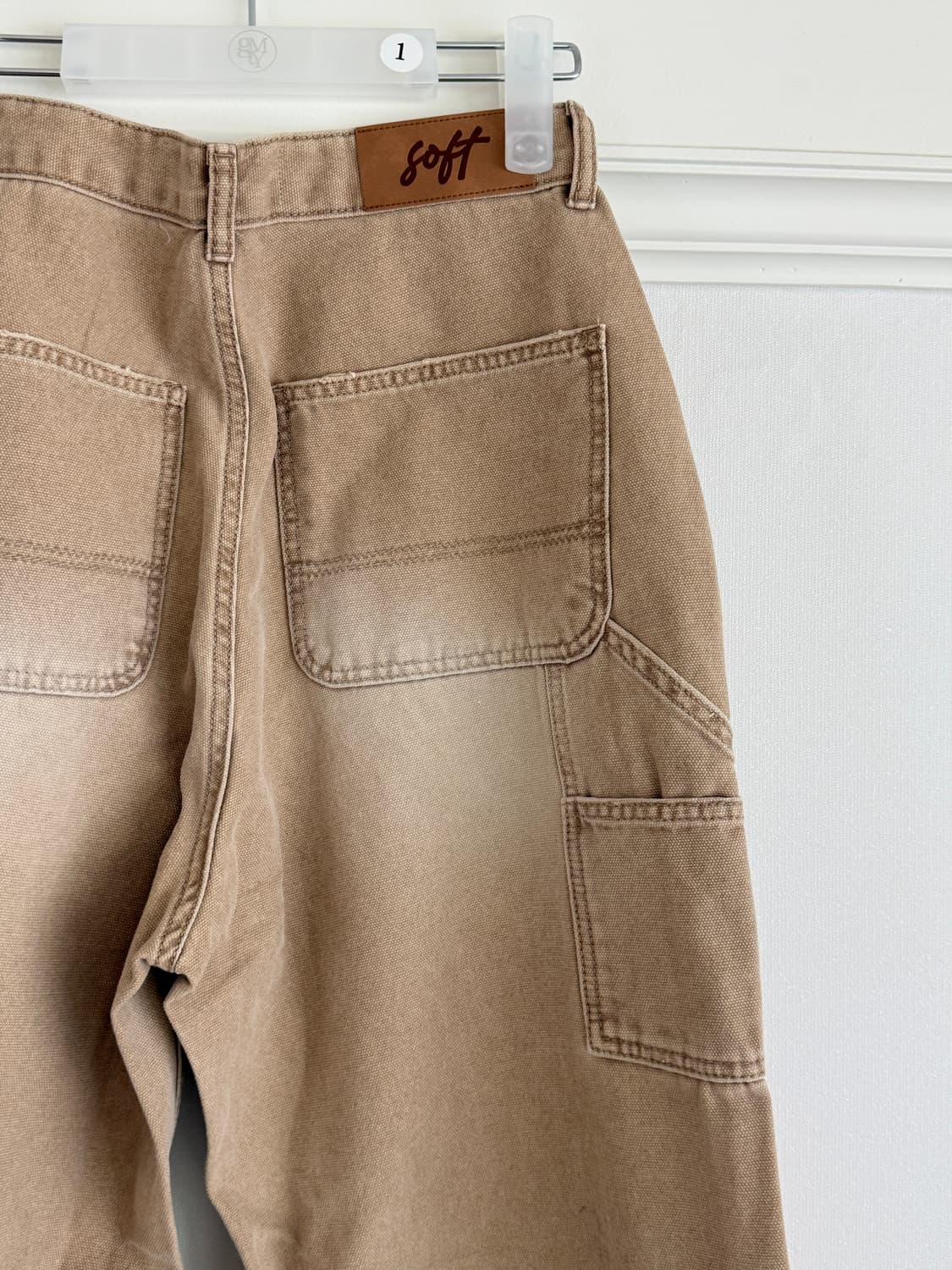 소프트서울 브러쉬드 카펜터 팬츠 베이지 컬러 새상품 상품이미지6