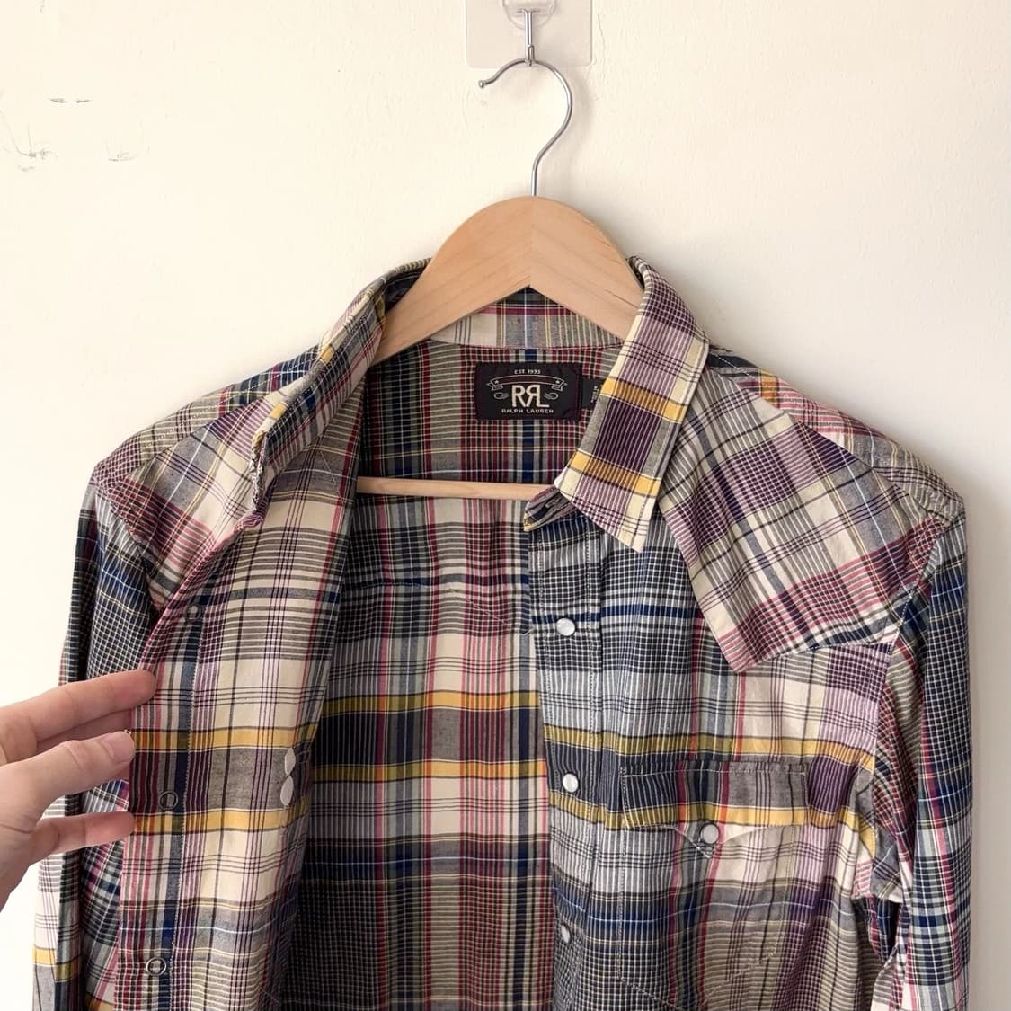 RRL 더블알엘 슬림 코튼 린넨 마드라스 웨스턴 셔츠 상품이미지6