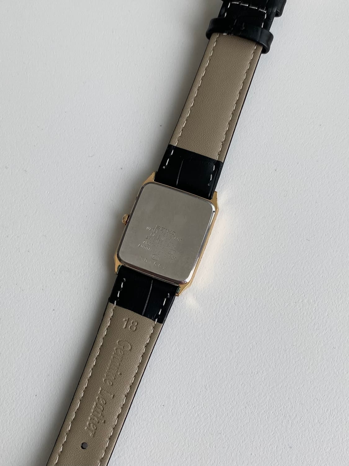 Seiko 세이코 스퀘어 쿼츠 블랙 상품이미지4