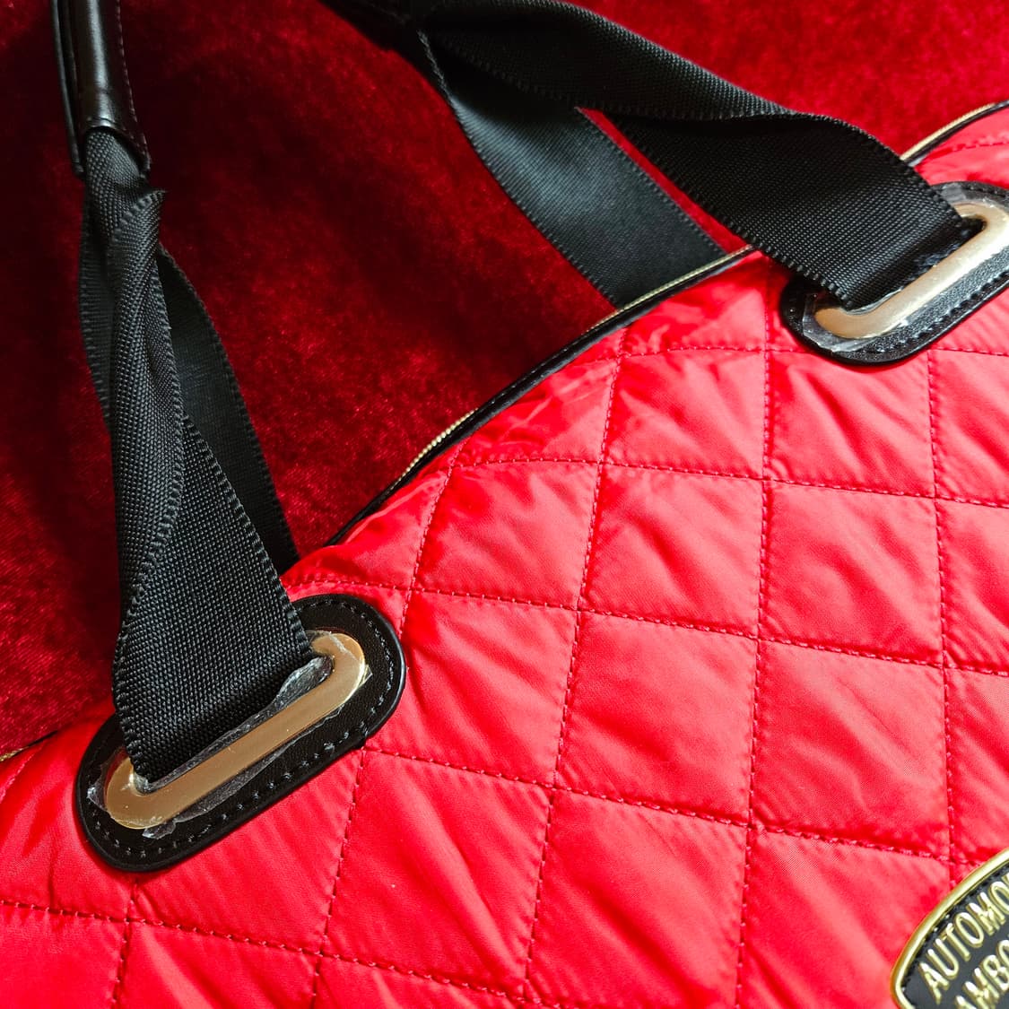 (미사용)람보르기니 x SGF67 슈페리얼  소가죽 퀄팅 보스턴백 상품이미지8