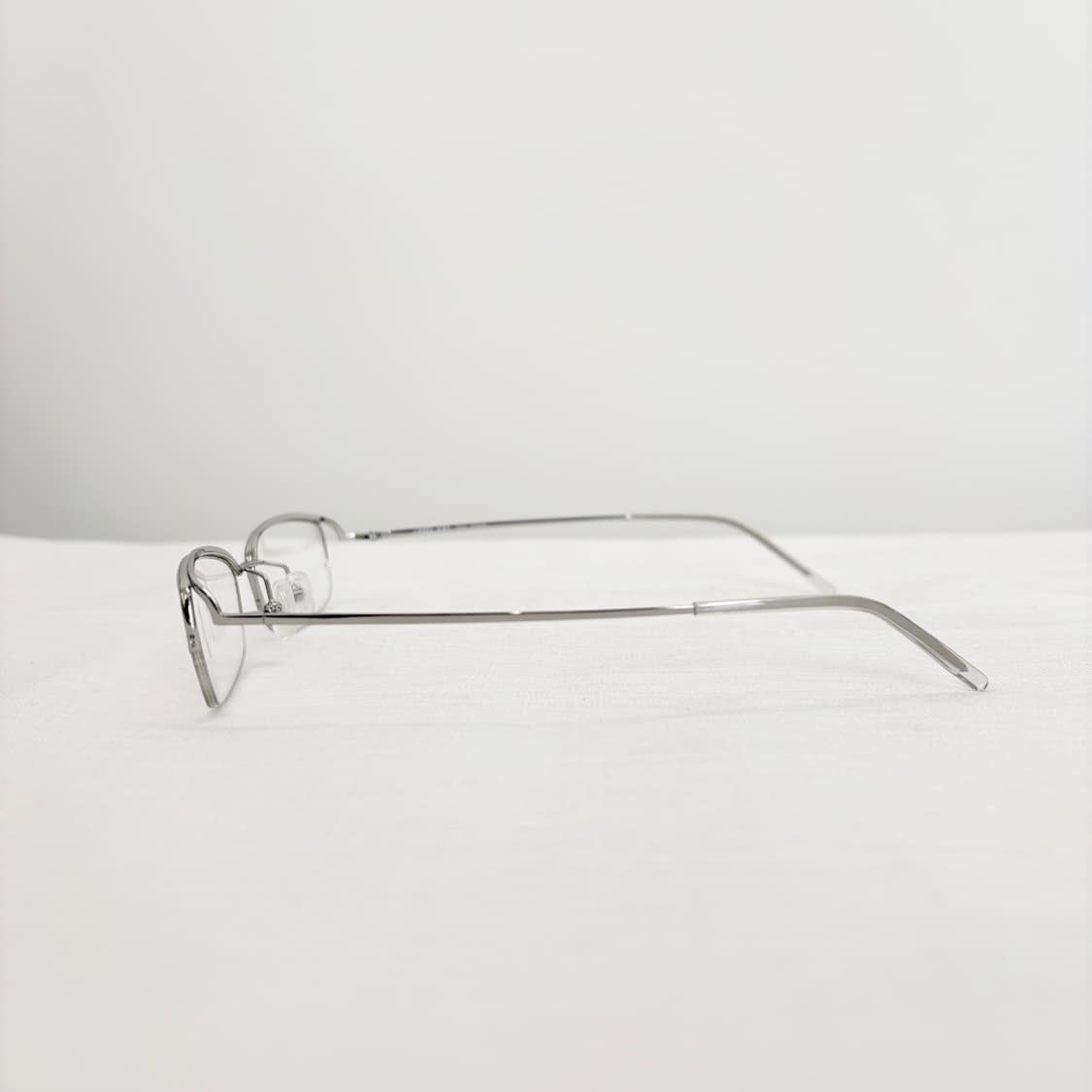 DINO GIO 실버 사각 반무테 빈티지안경 상품이미지4