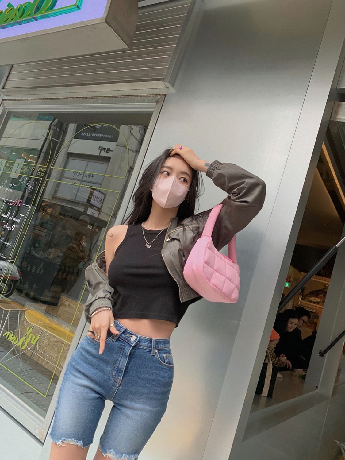 새상품) 페일제이드 데님 바이커 쇼츠 M 상품이미지7