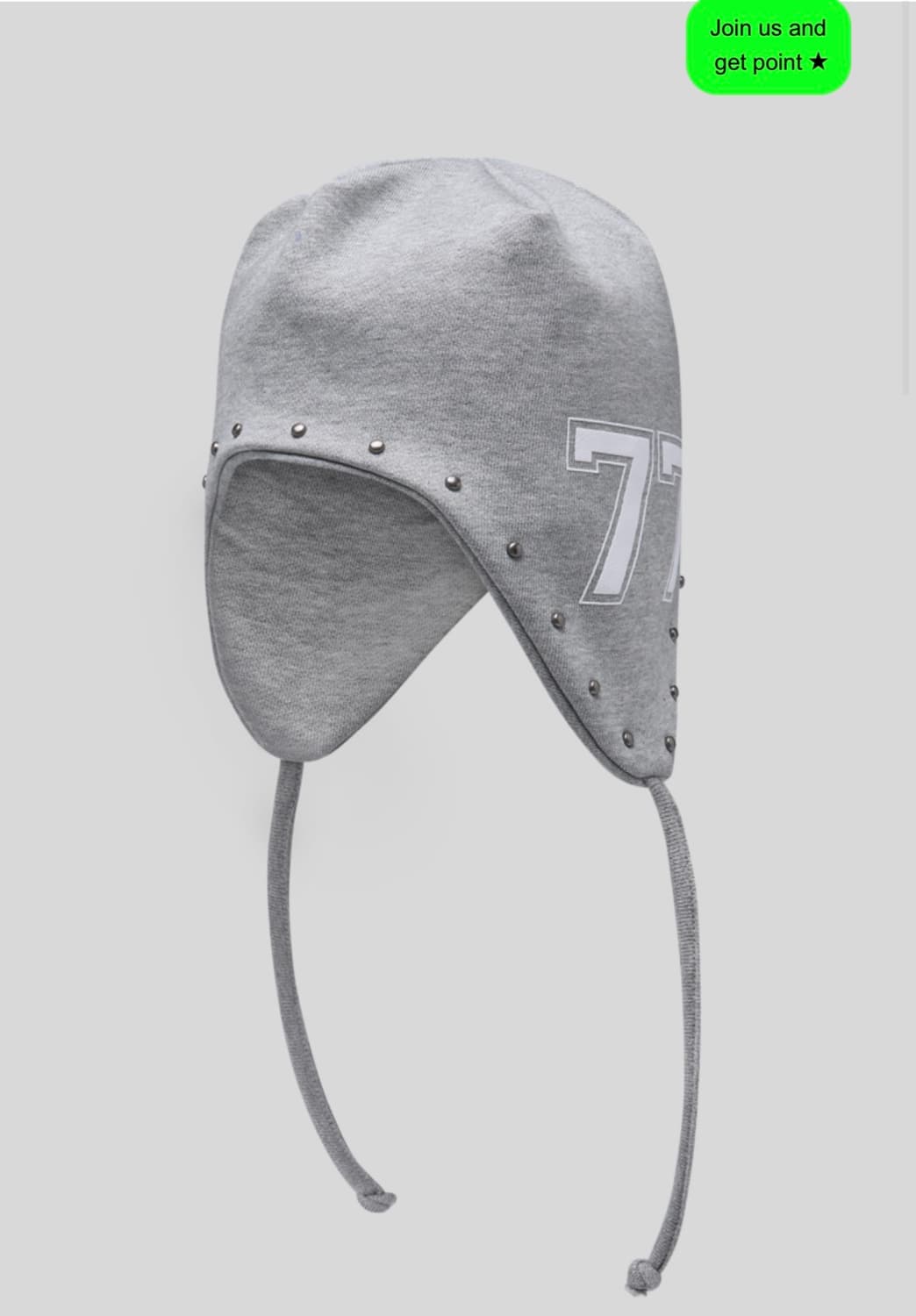 샵페어리 rivet jersey earflap beanie (melang 상품이미지1