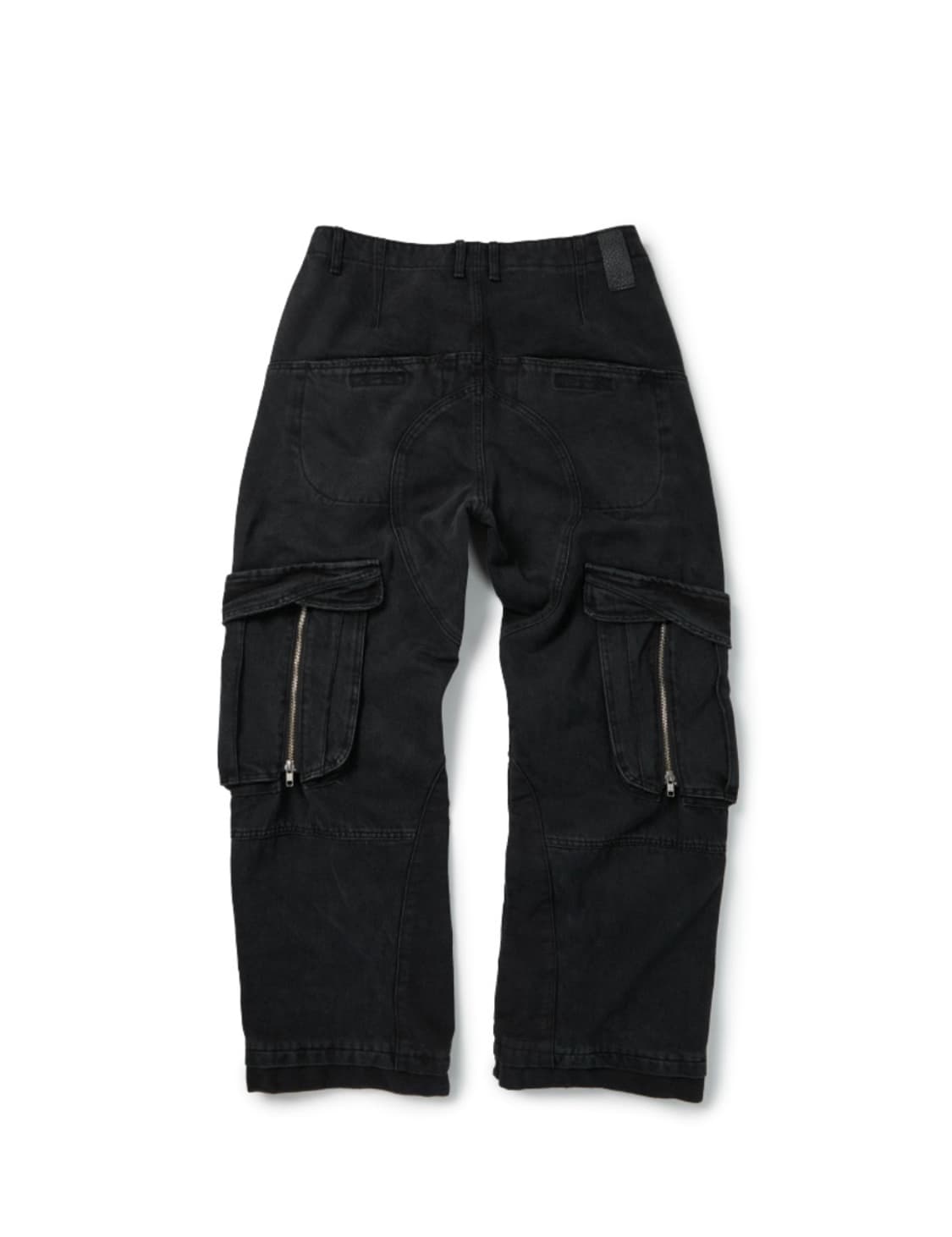 이티씨이 레이어드 백 카고 데님 팬츠 블랙 상품이미지2