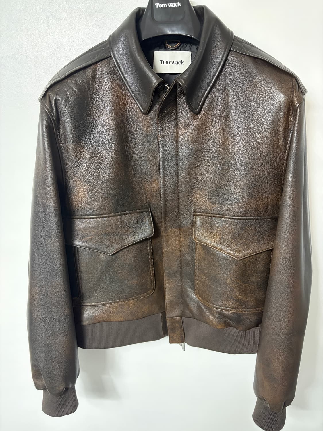 25fw 토니웩 고트에비터블(a2) 레더자켓 다크브라운 L 상품이미지1