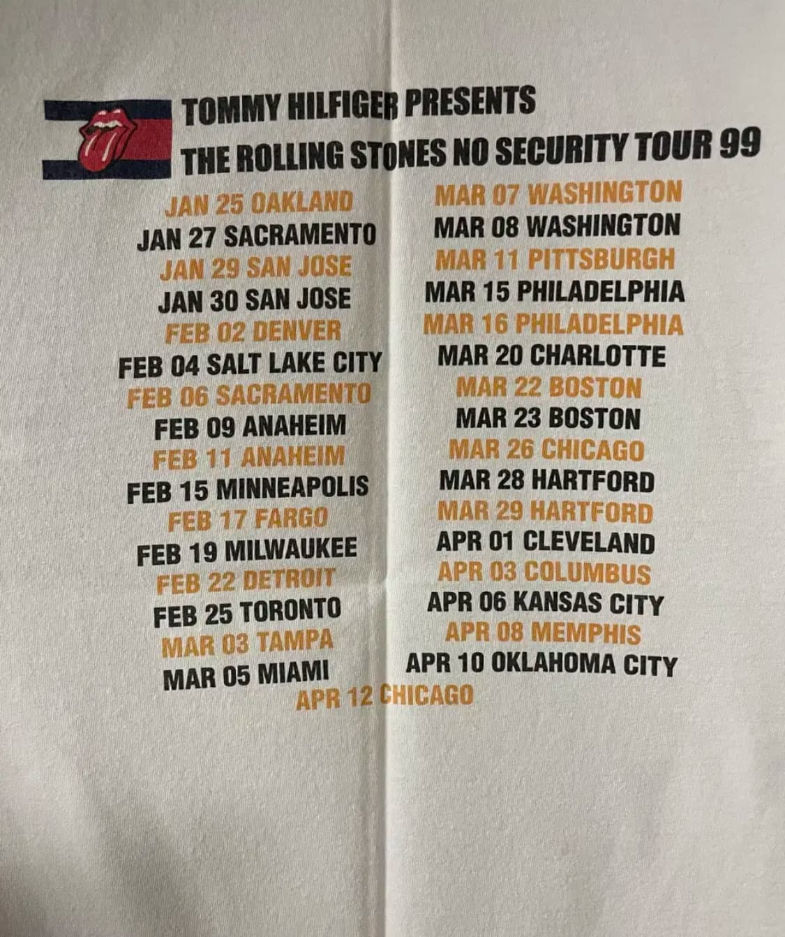 롤링스톤즈 90s 밴드티 상품이미지4