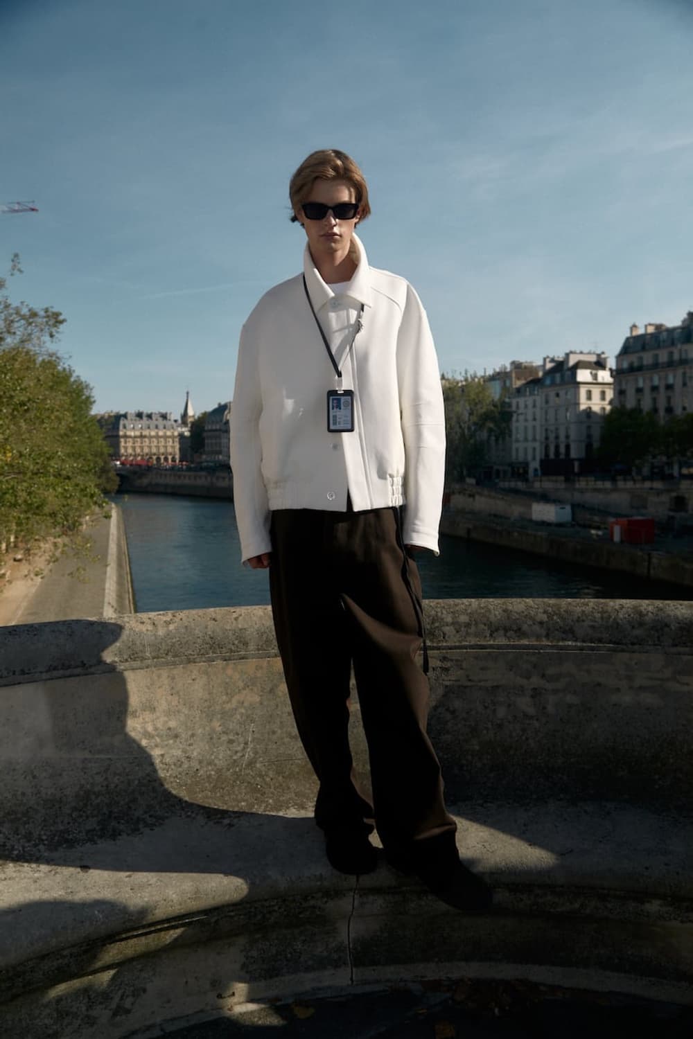 STU 크루아상 슬리브 자켓 화이트 M 상품이미지3