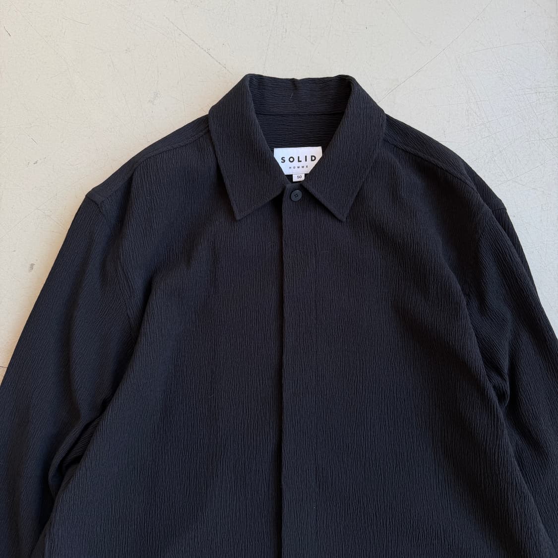 솔리드 옴므 플리츠 셔츠 자켓 상품이미지4