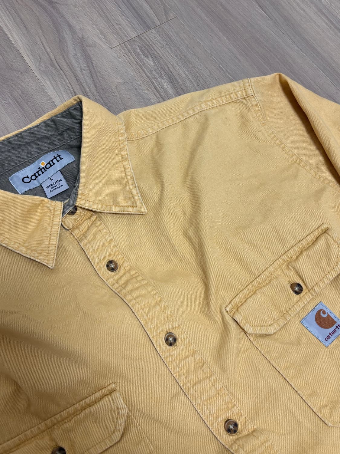 칼하트 셔츠 L 옐로우 상품이미지2