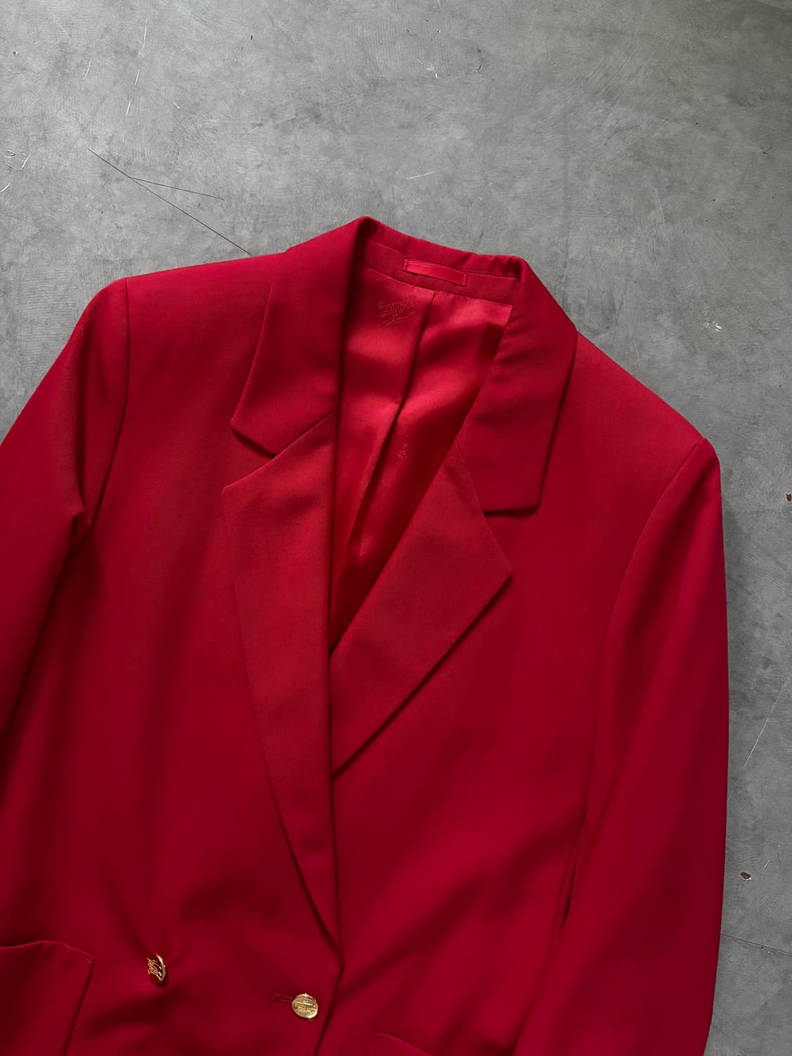 Burberry 버버리 레드컬러 금장버튼 울 더블 블레이저 상품이미지3