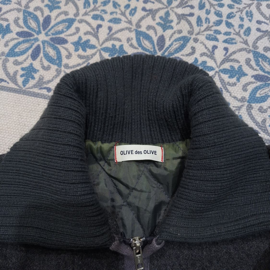 OLIVE DES OLIVE 그레이 이너퀼팅 패디드 울 블렌드 캐주얼자켓 상품이미지6