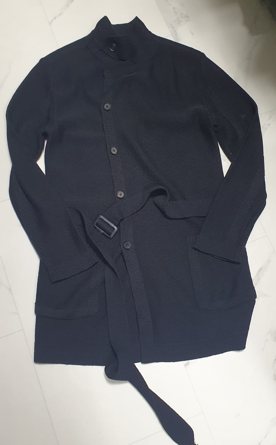 우영미 벨트 하프가디건 상품이미지1