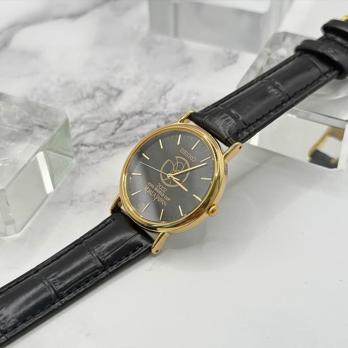 90s00s 빈티지 세이코 2002 월드컵 메모리얼 골드 워치 상품이미지2