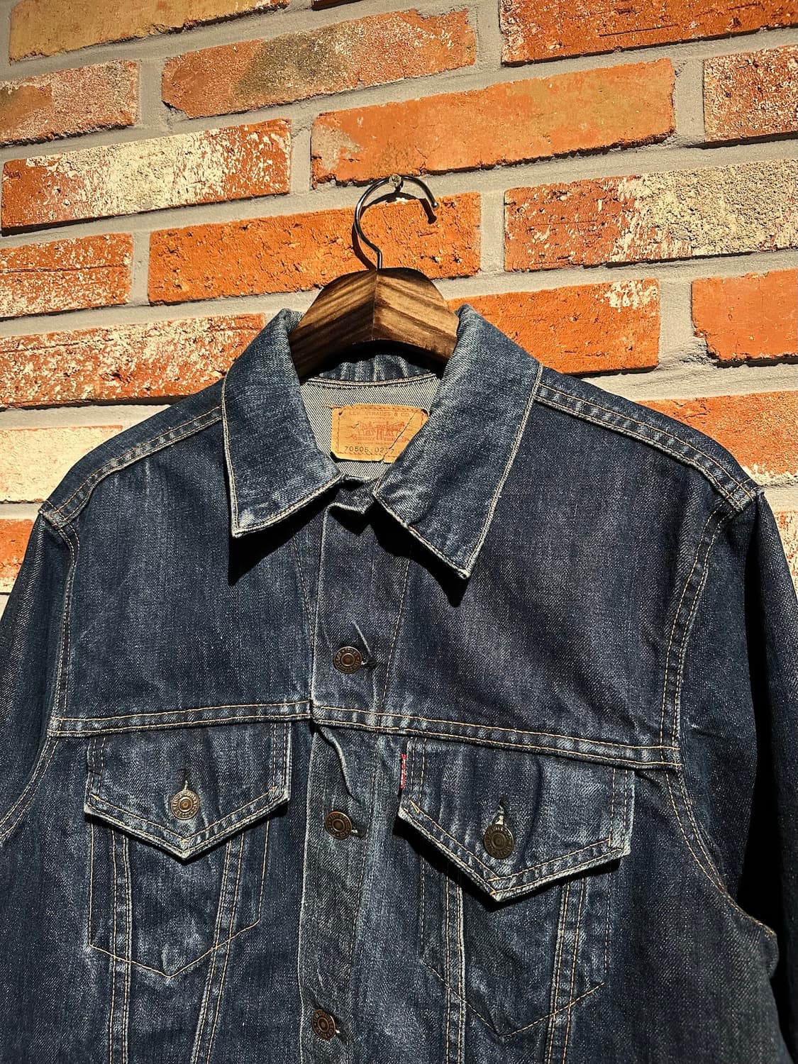70s USA 빈티지 리바이스 70505 빅E 데님 트러커 자켓 상품이미지3