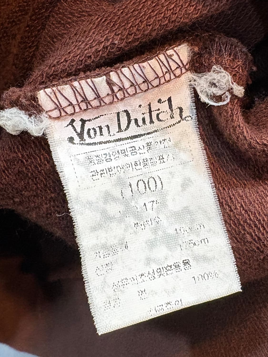 L VonDutch 본더치 심볼로고 브라운 후드티 상품이미지6