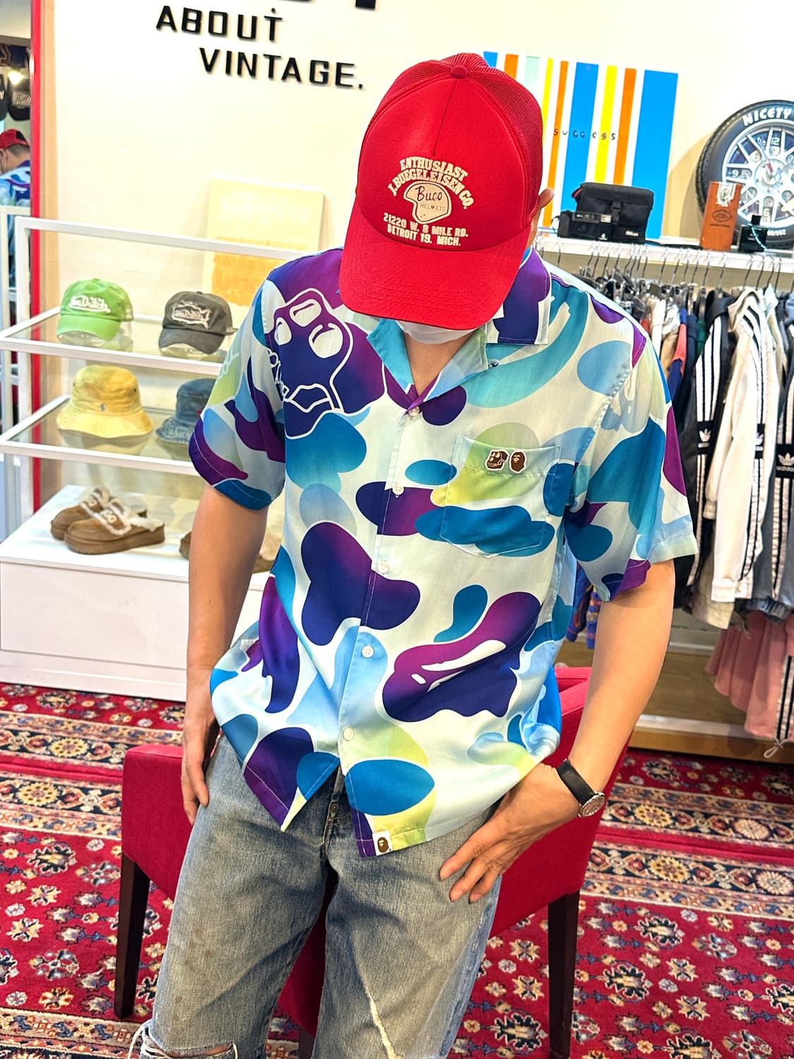 BAPE x Bored Ape Yacht Club 콜라보 반팔 셔츠 상품이미지1