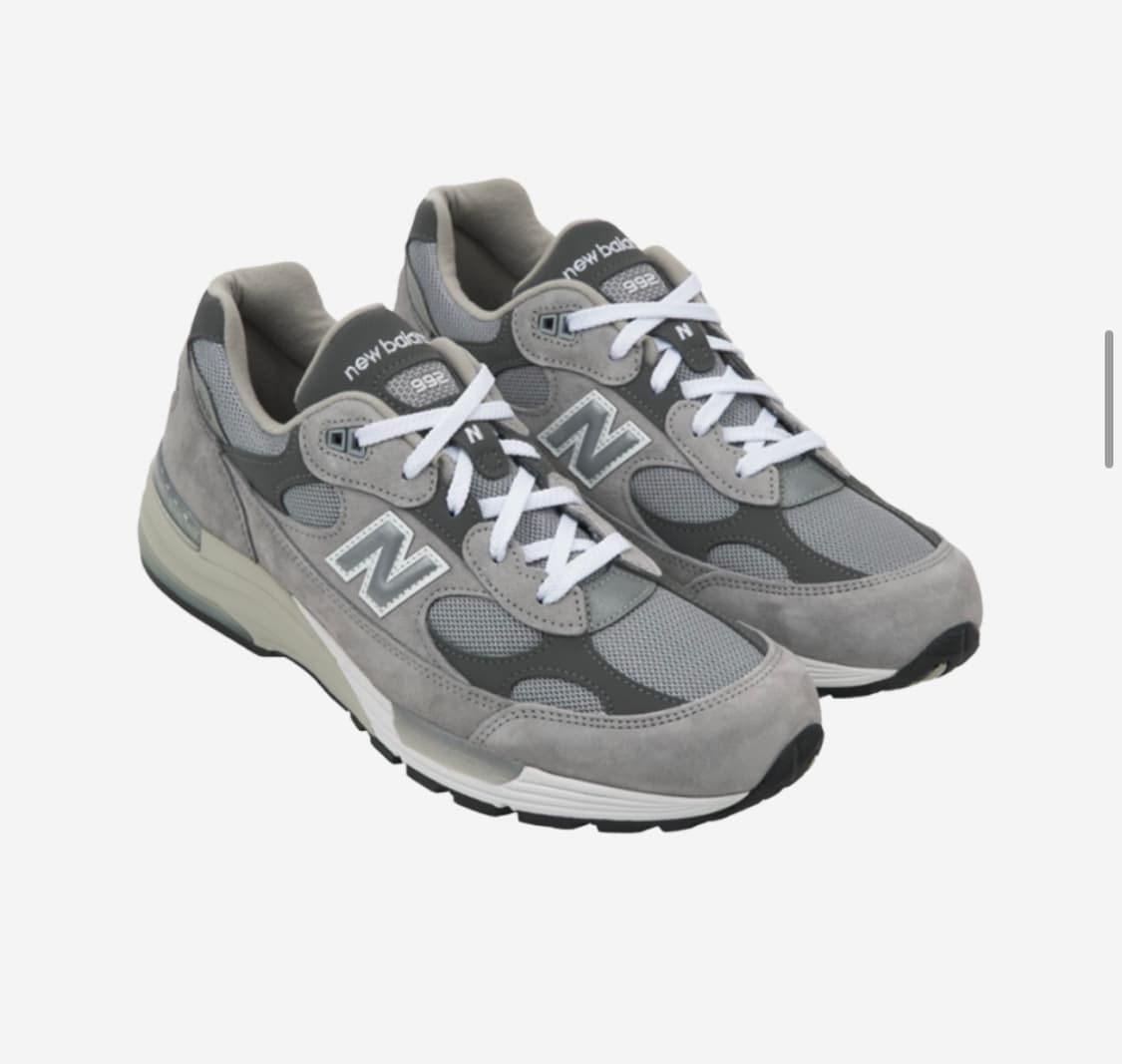 뉴발란스 992 메이드 인 USA 코어 그레이 실버 메탈릭 상품이미지1