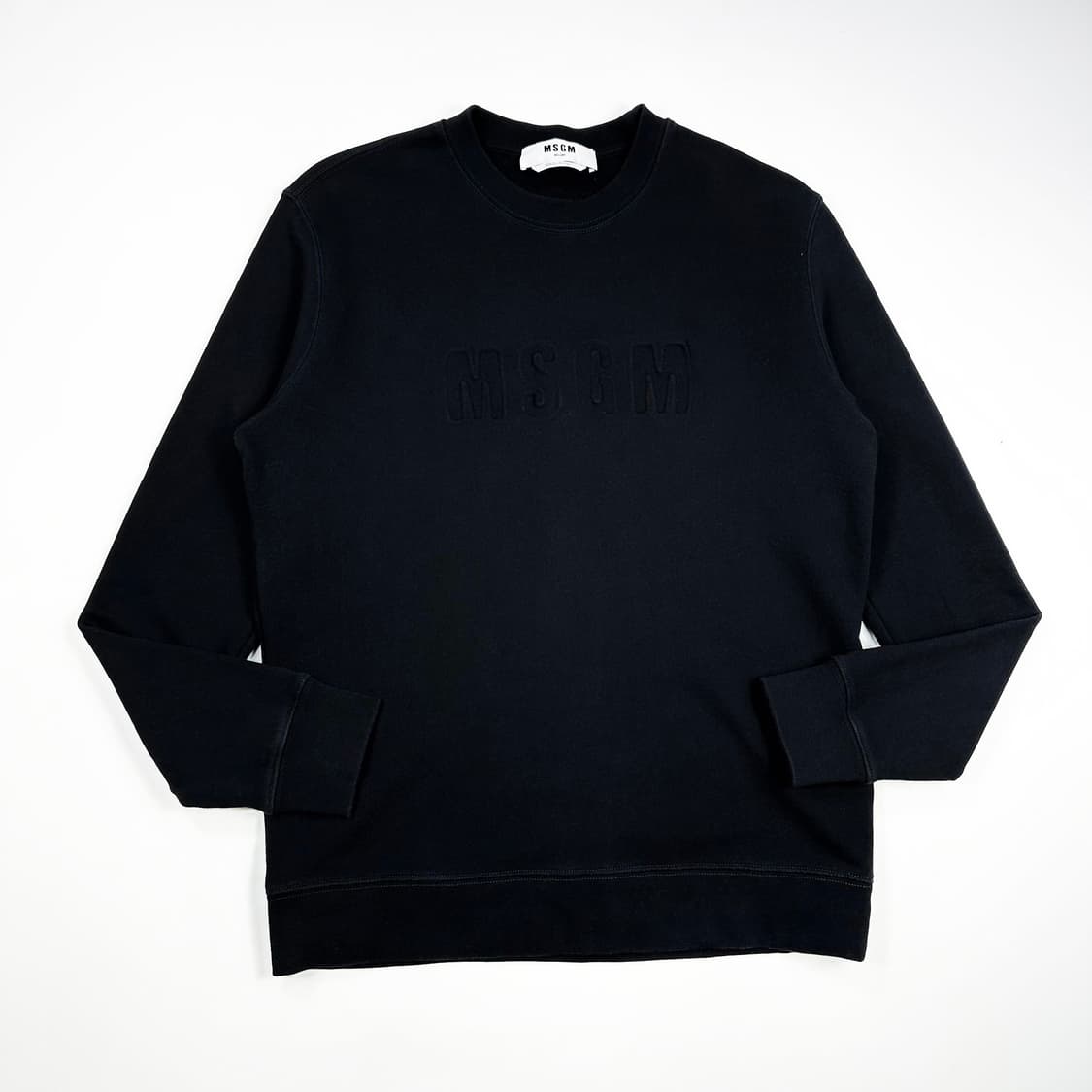 MSGM 센터 로고 블랙 크루넥 맨투맨 (M 여성추천) 상품이미지2