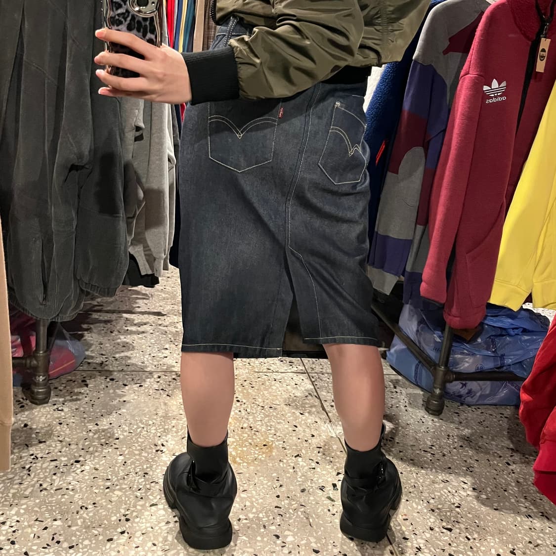 Levi's 리바이스 미디 데님 스커트  상품이미지5