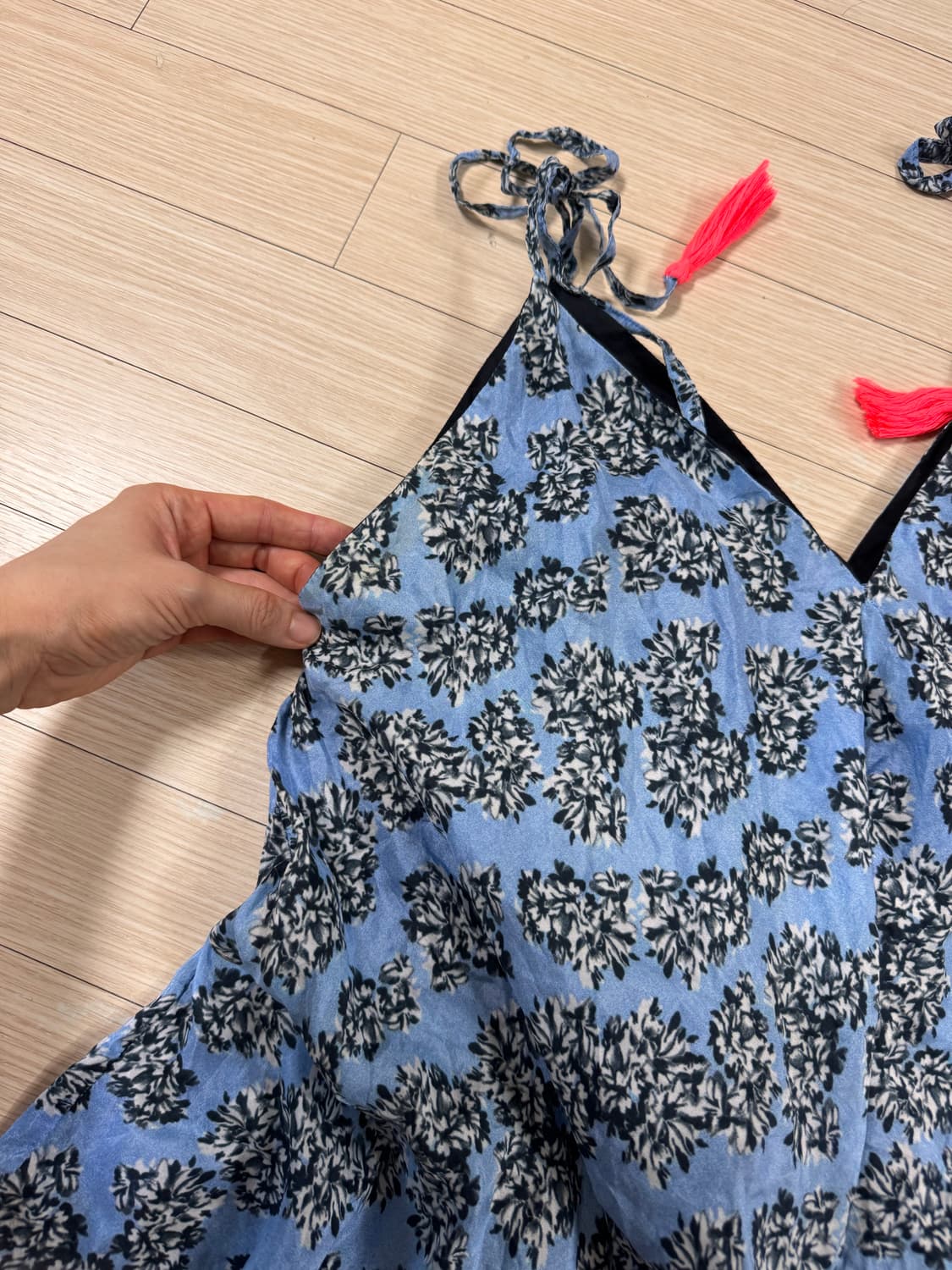 마른55 55 바스타 실크 롱 나시 민소매 블라우스 미니 원피스 산드로 상품이미지8