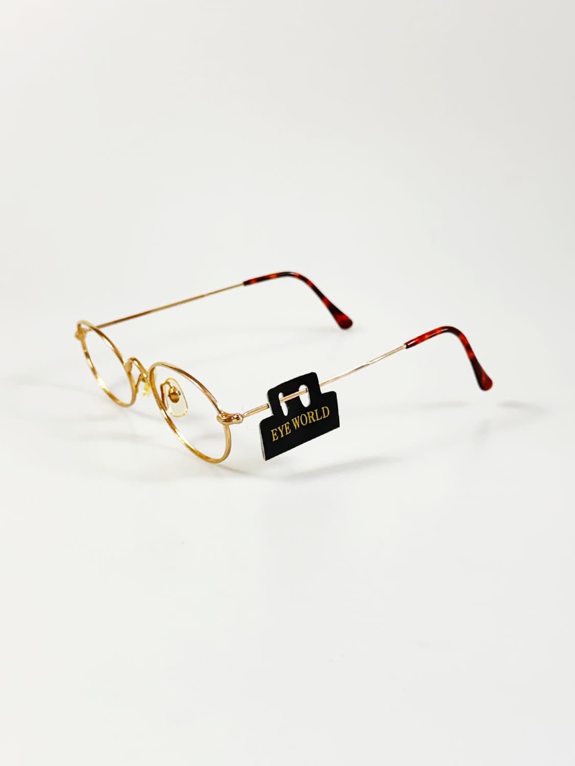 90s EYE WORLD 골드 슬림 오벌 프레임 빈티지 안경 상품이미지3