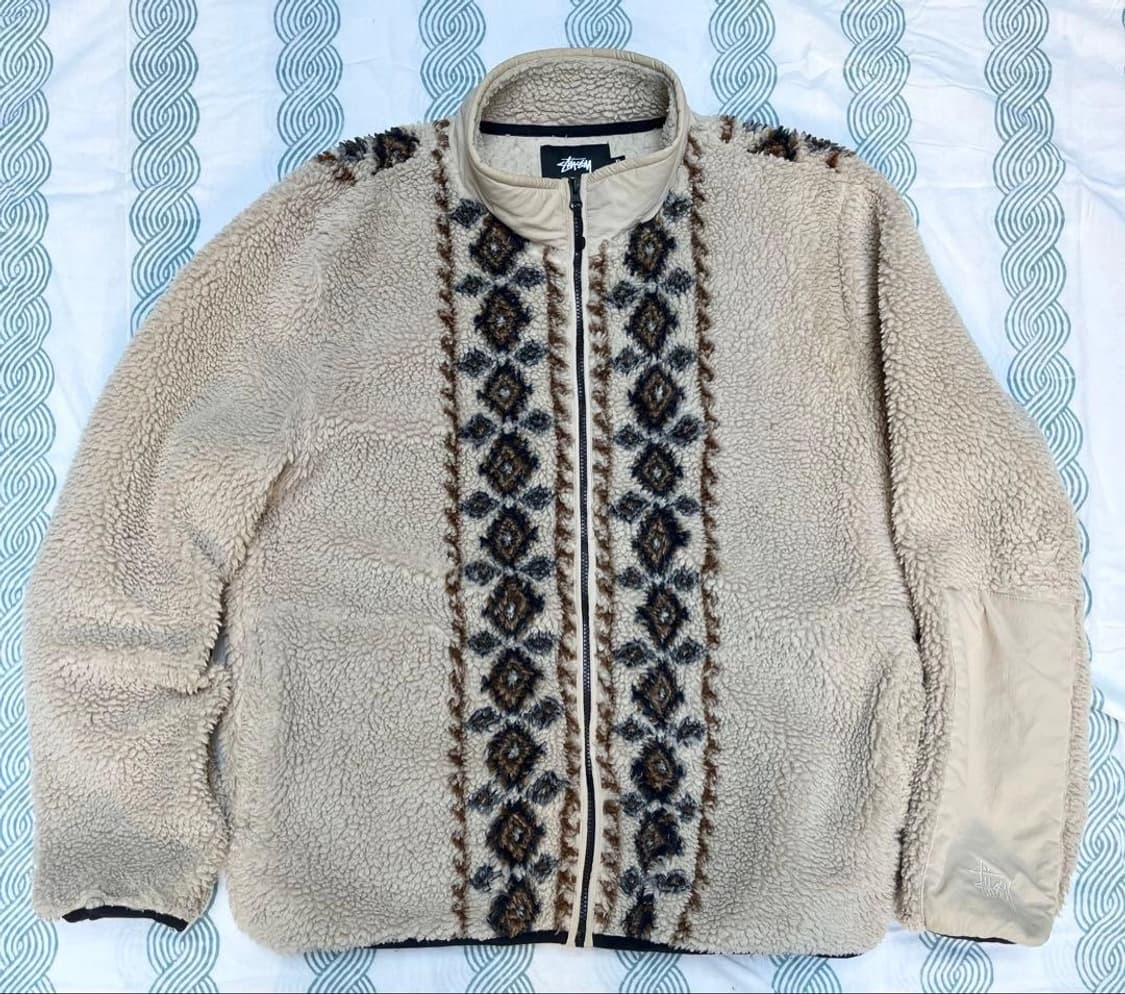 스투시 노마 리마 자카드 쉐르파 자켓 상품이미지1