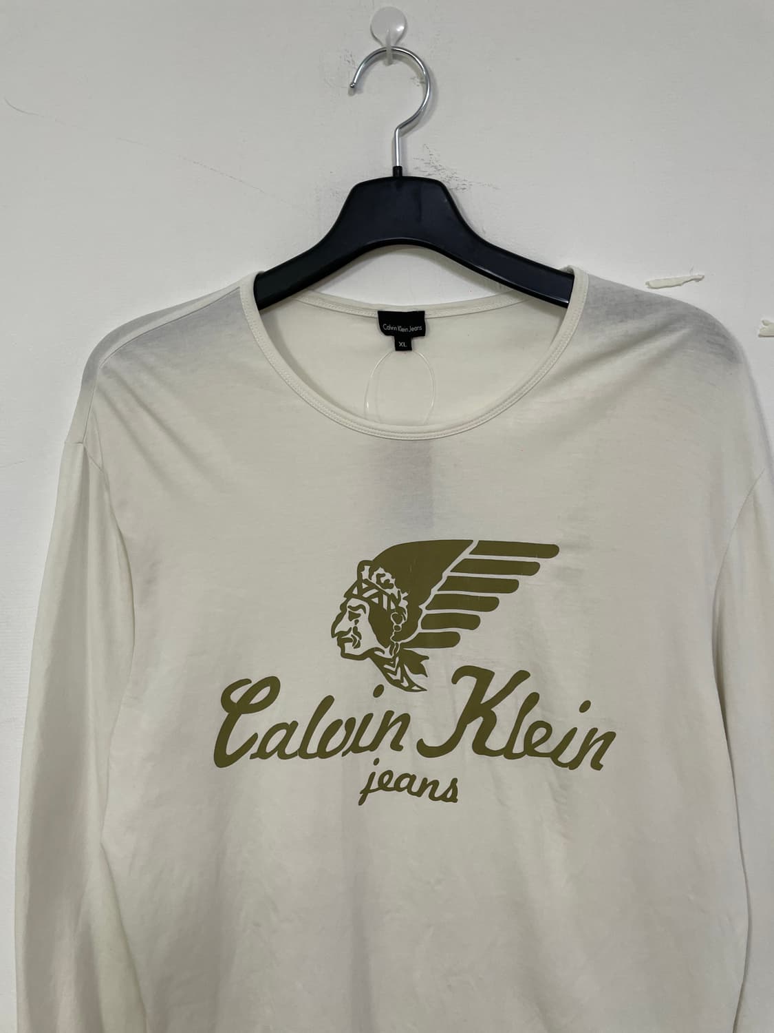 캘빈클라인 진 긴팔 티셔츠 화이트 상품이미지4