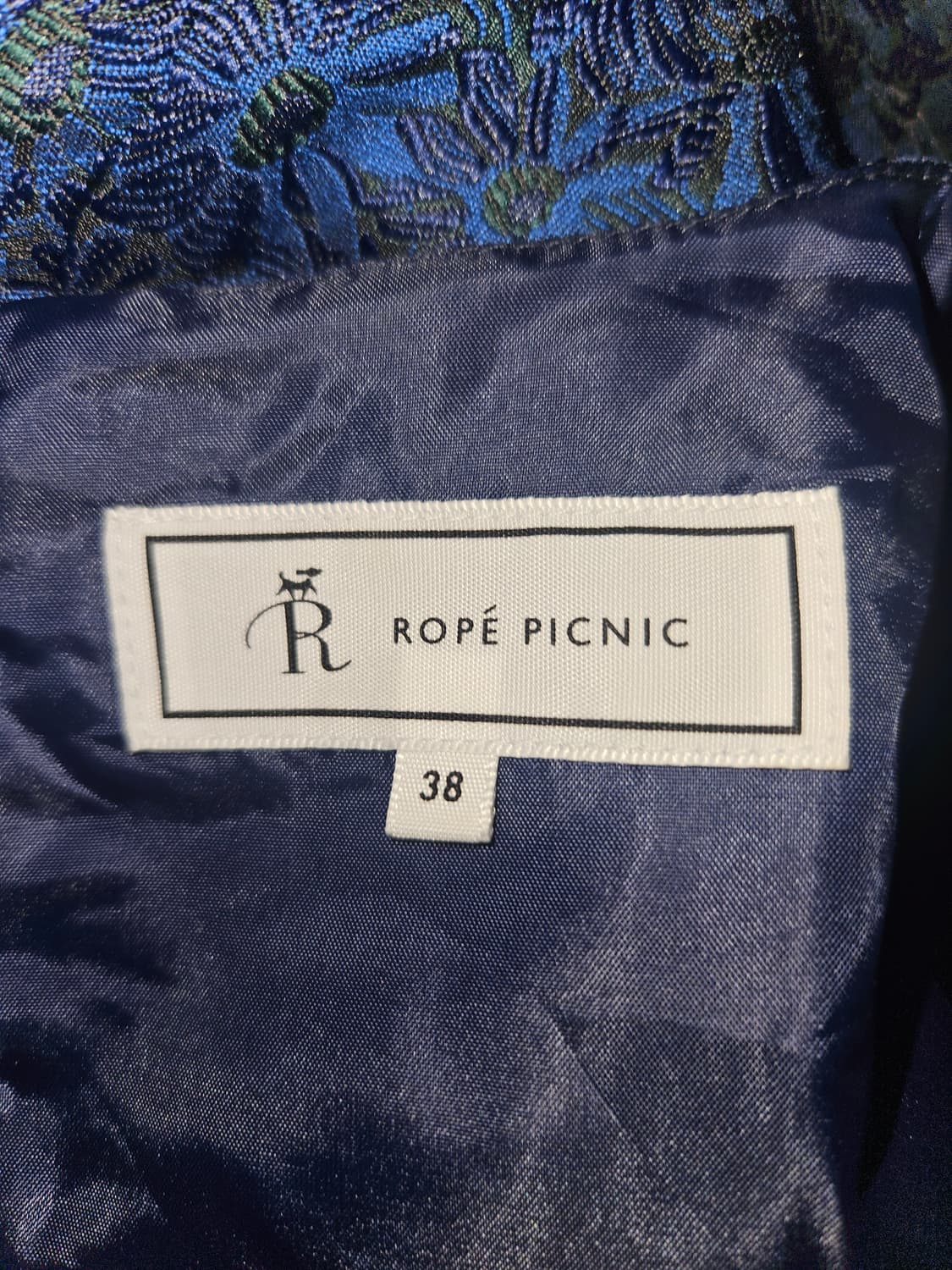 rope picnic 피콕 블루그린 자카드 드레스 상품이미지4
