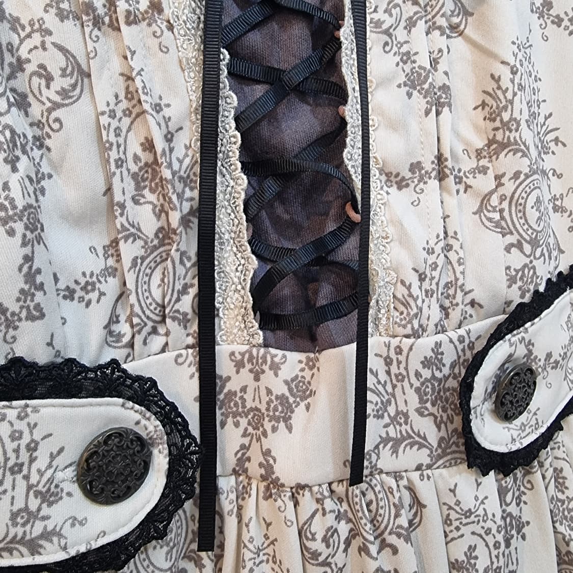 axes femme(악시즈팜) 토왈(유럽풍) 프린트 원피스 상품이미지3