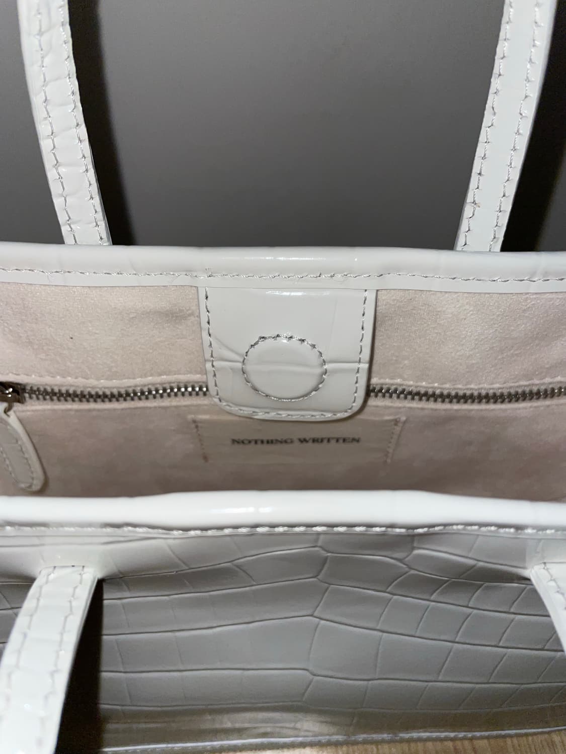 낫띵리튼 ain croco tote bag - coconut white 상품이미지5