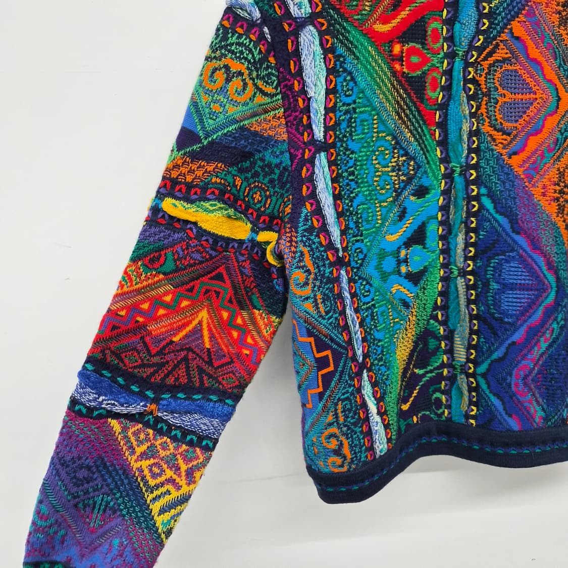 쿠지 멀티 컬러 3D 니트 가디건 남여공용 S 상품이미지7