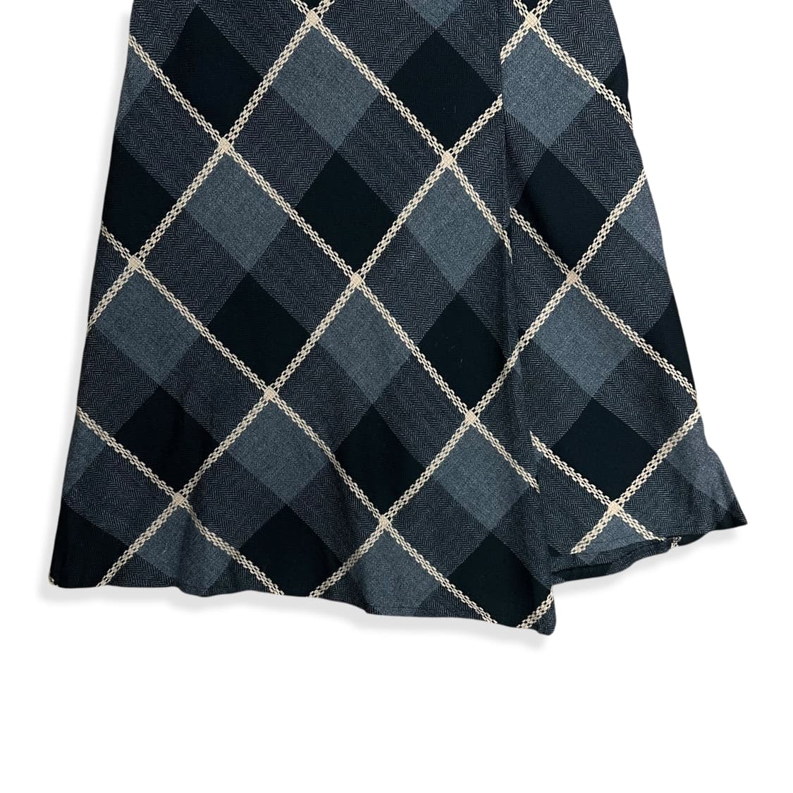 Slim Fit Check Midi Skirt 상품이미지4