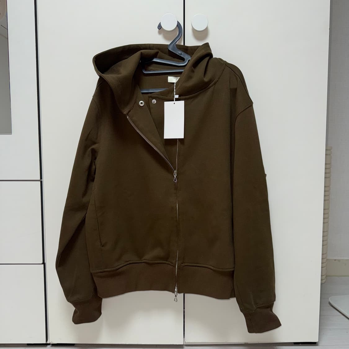 Llud warp hooded zip up olive M 상품이미지2