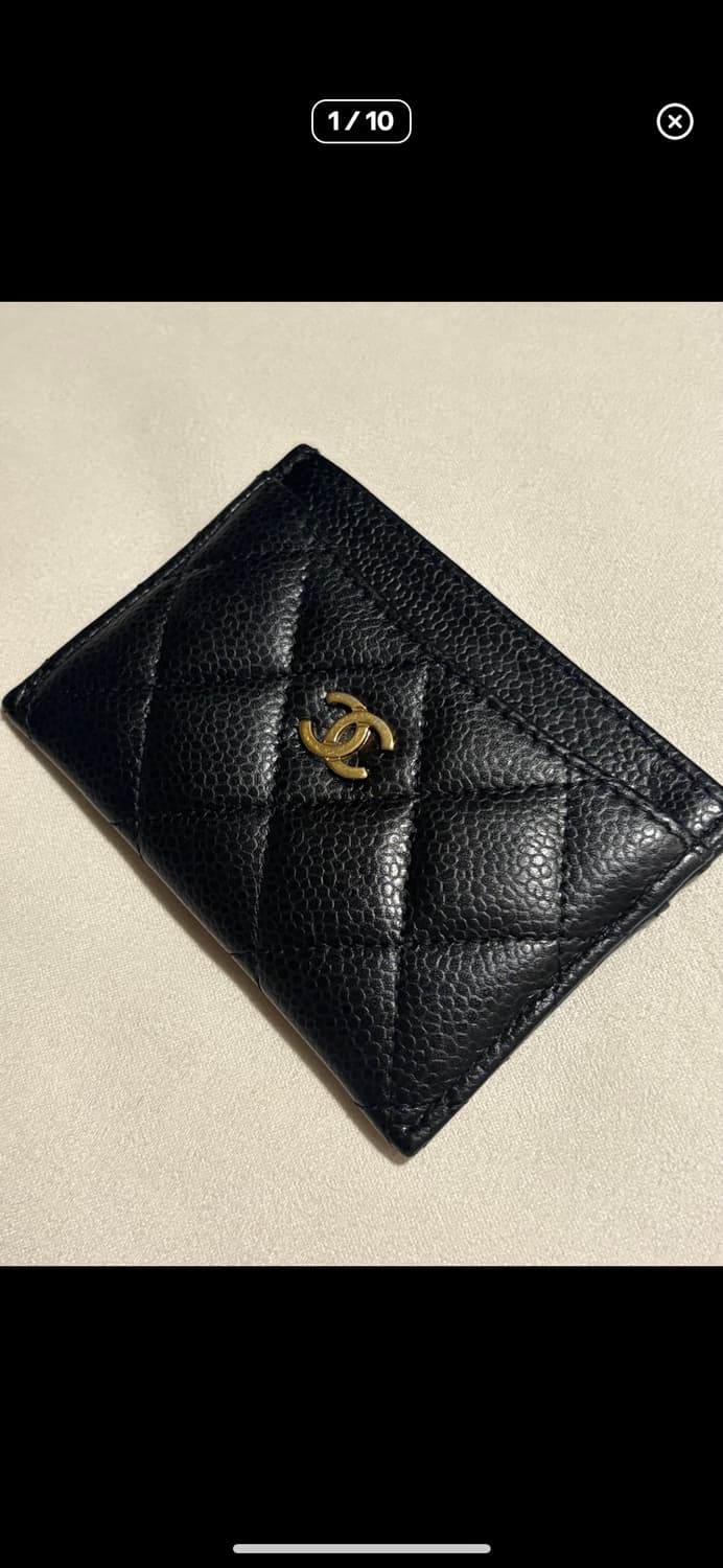 샤넬 클래식 캐비어 금장 카드지갑 상품이미지3